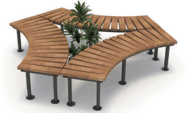 Banc en bois 3BB11