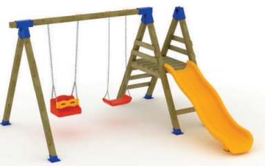 Balançoire avec toboggan B04