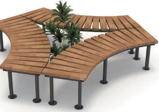 Banc en bois 3BB11