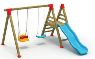 Balançoire avec toboggan B03